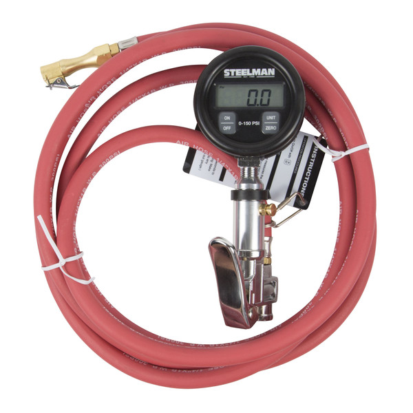 Steelman 0-150 PSI Digital Gauge Inflator with 10-Foot Whip Hose 99061